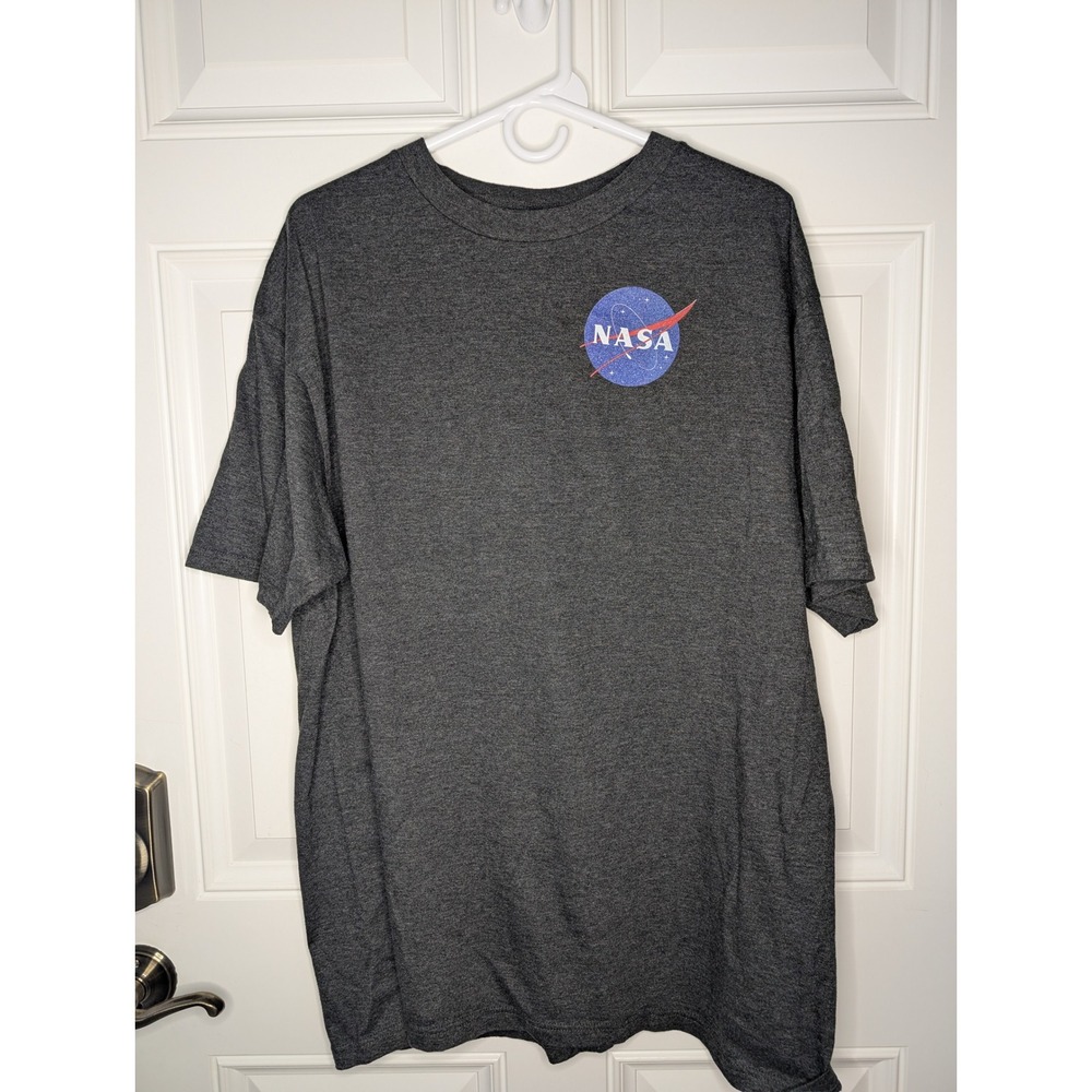 NASA Mens XXL Gray Adventure Space Astronaut Logo Graphic T-Shirt Casual